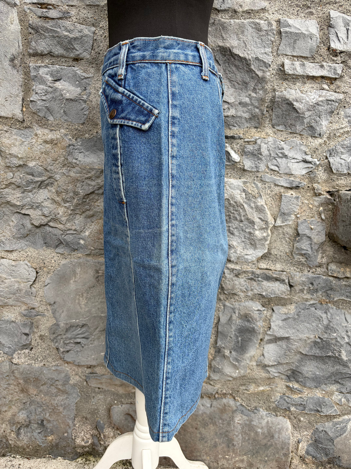 80s denim skirt uk 10