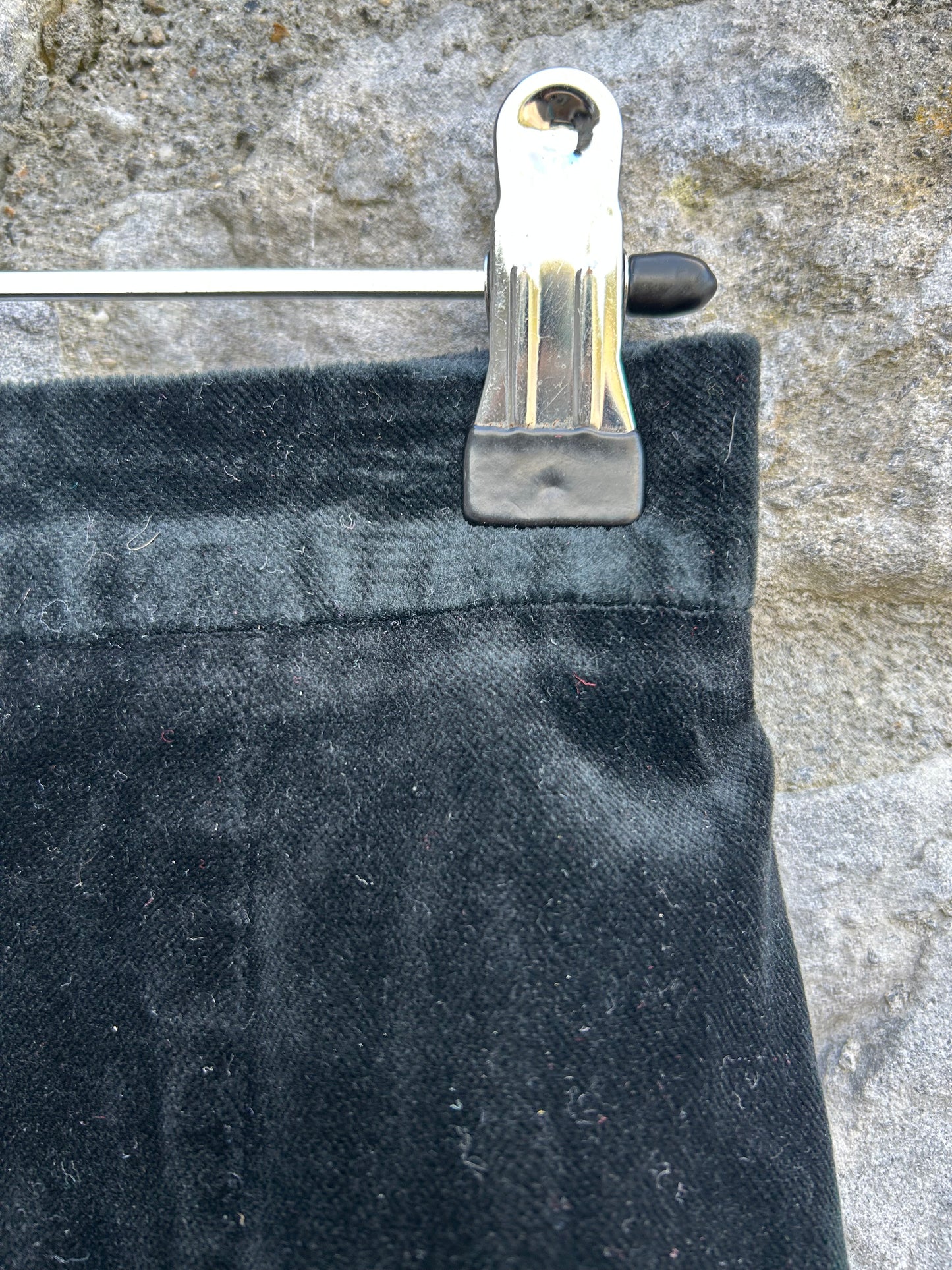 90s black velvet skirt uk 4