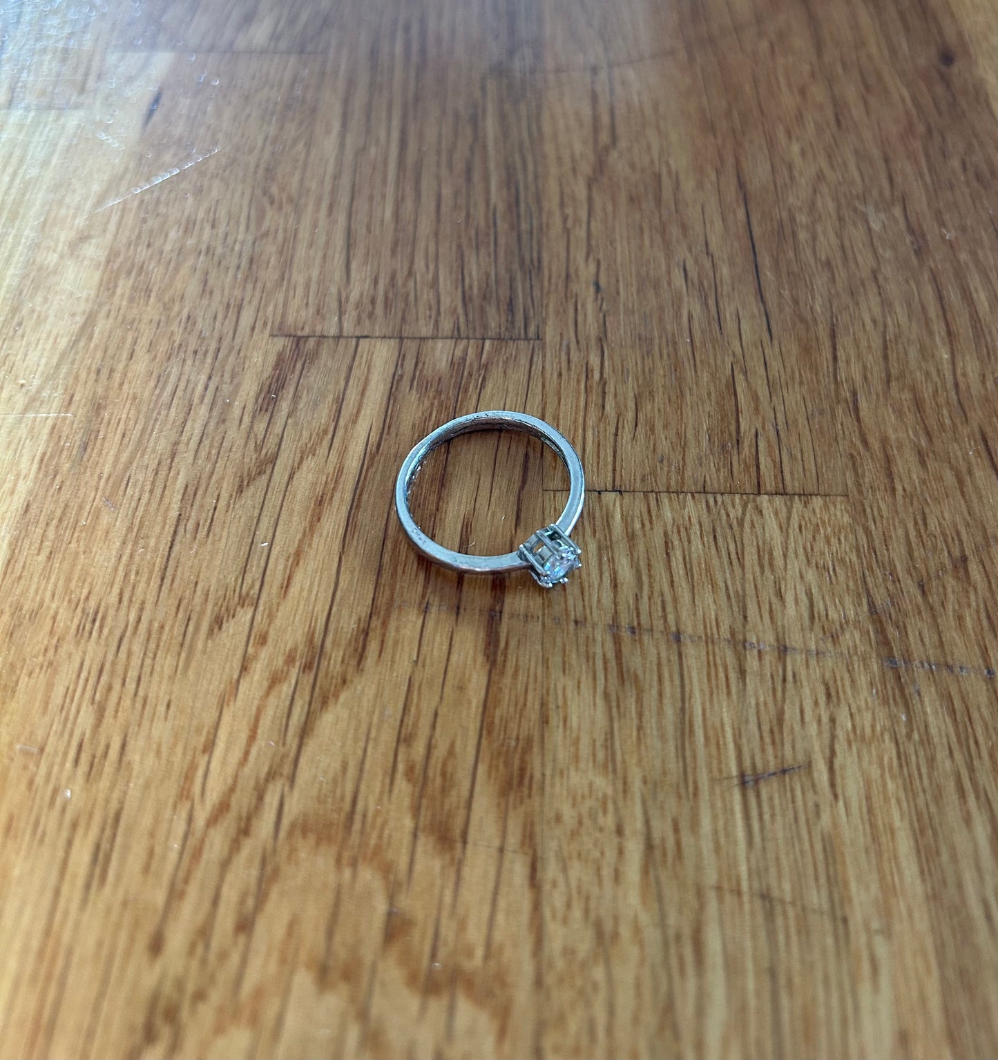 Silver engagement ring style