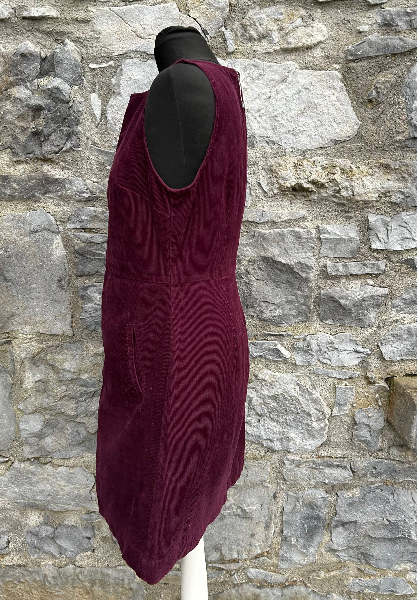 Maroon cord pinafore uk 12