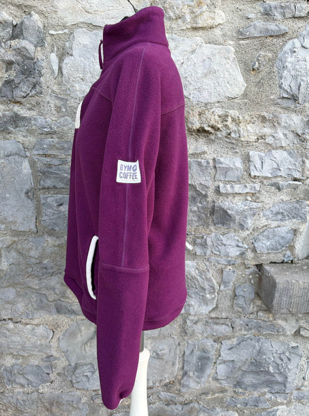 Half-zip plum fleece uk 10-12