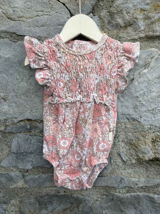 Pink floral vest  6-9m (68-74cm)