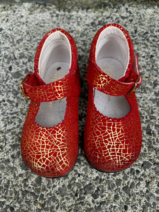 Red&gold shoes  uk 5 (eu 21)