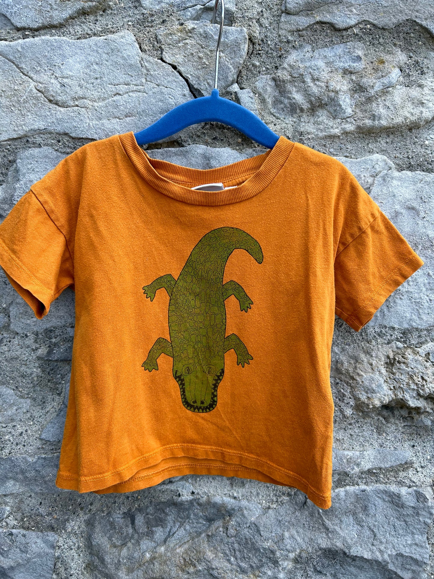 Crocodile orange boxy T-shirt  12-18m (80-86cm)