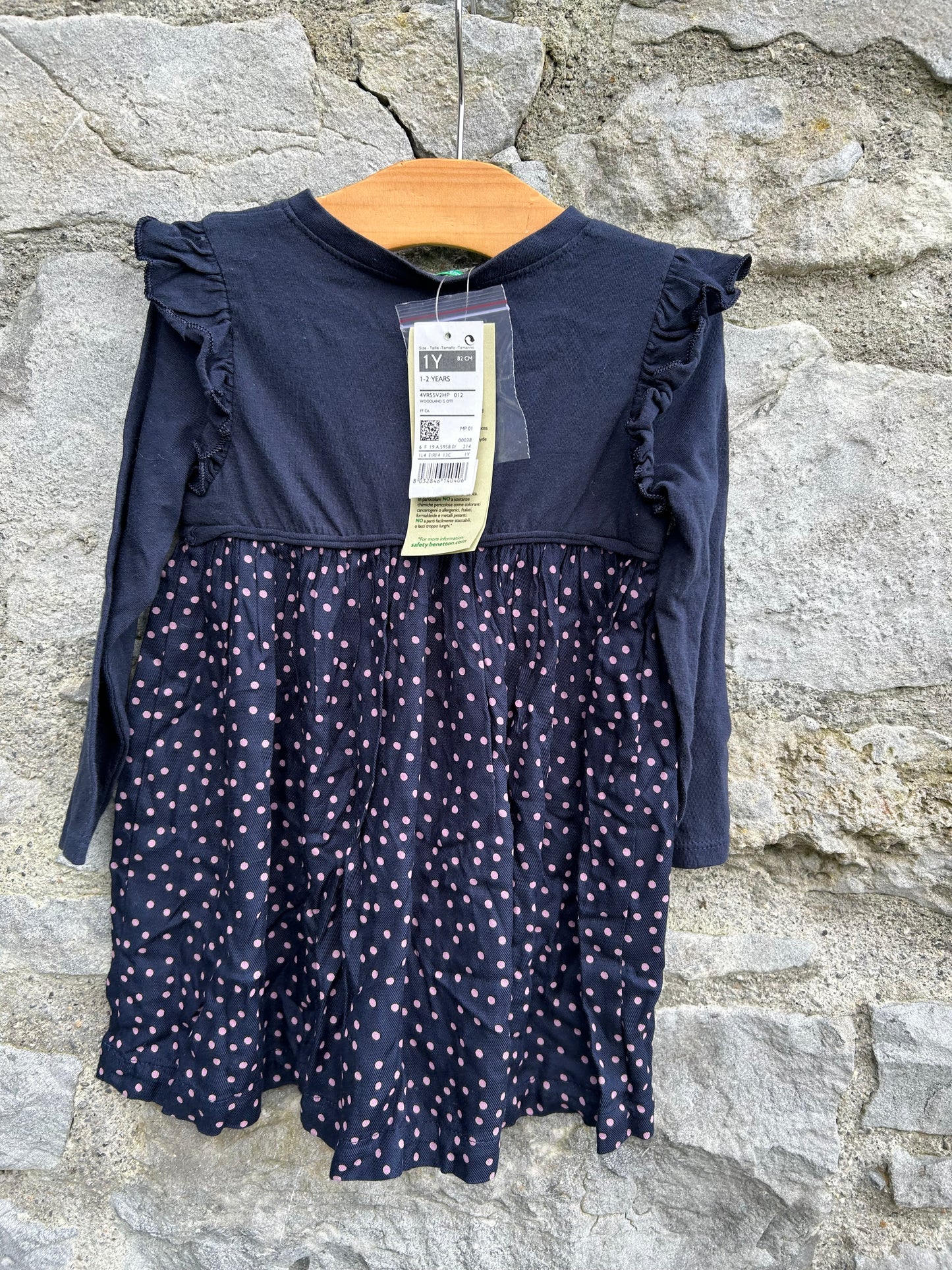 Navy dress  12m (80cm)