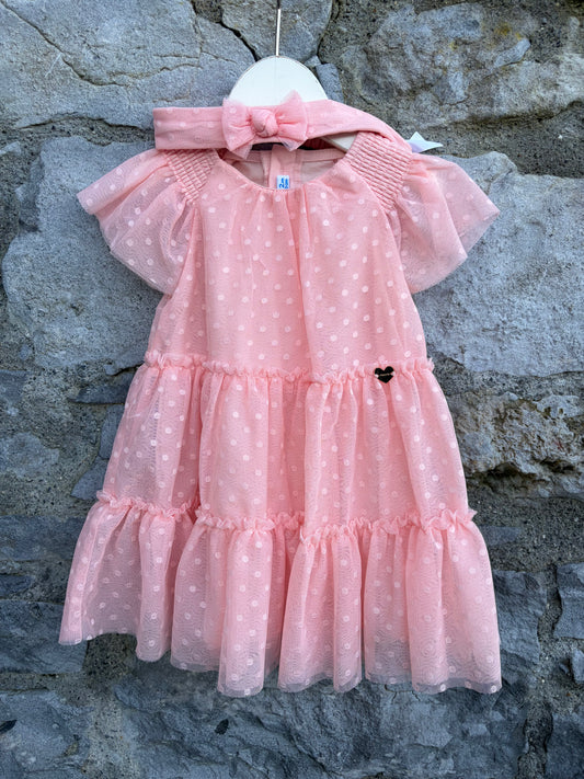 Pink tulle dress  9-12m (74-80cm)