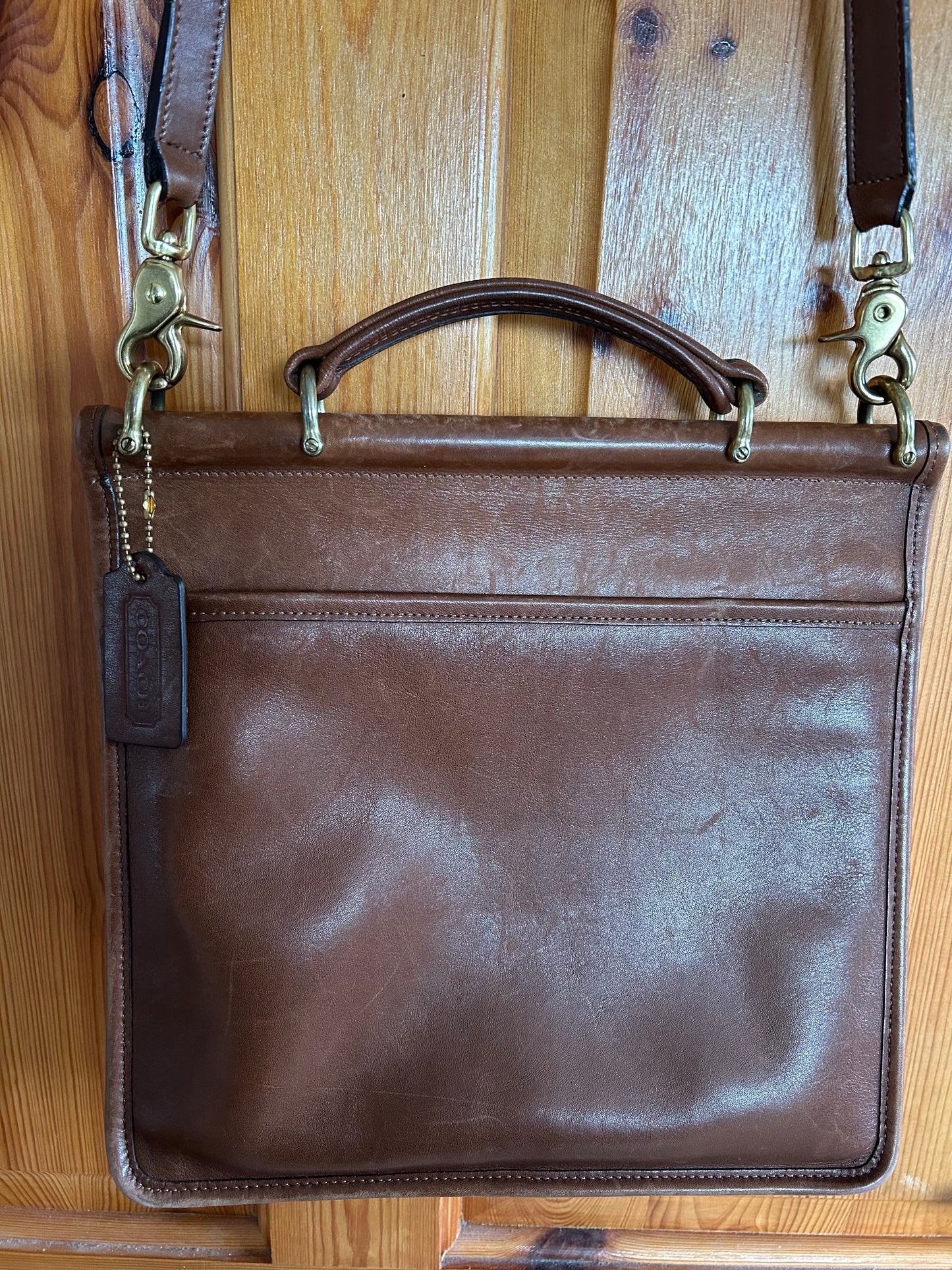 COACH Willis 9927 Brown leather crossbody bag
