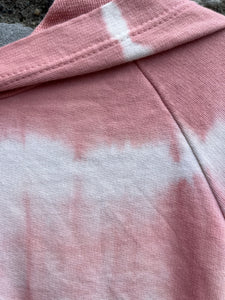 Pink tie-dye cropped hoodie  10-11y (140-146cm)