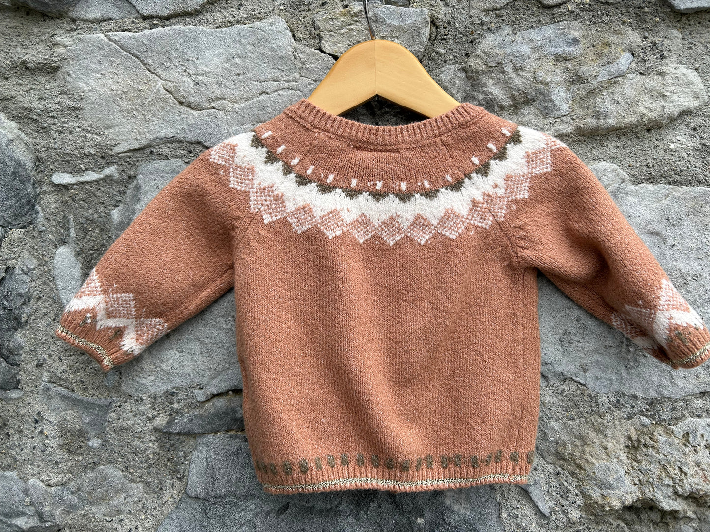 Norwegian Brown cardigan 3m (62cm)