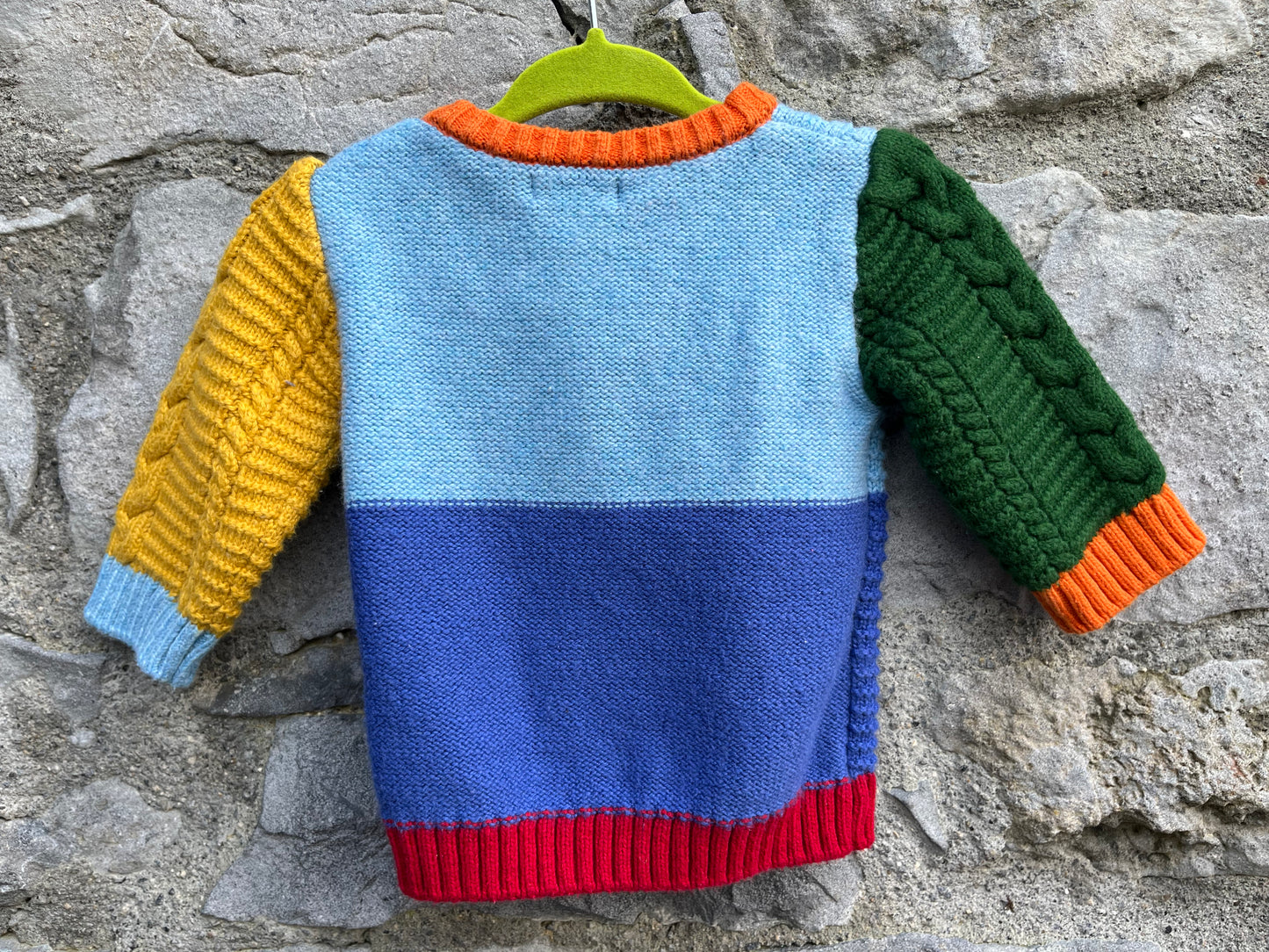 Colourful block jumper 3-6m (62-68cm)