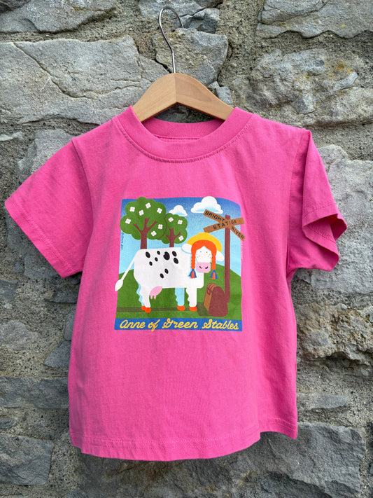 Anne of Green Stables pink t-shirt  3-4y (98-104cm)