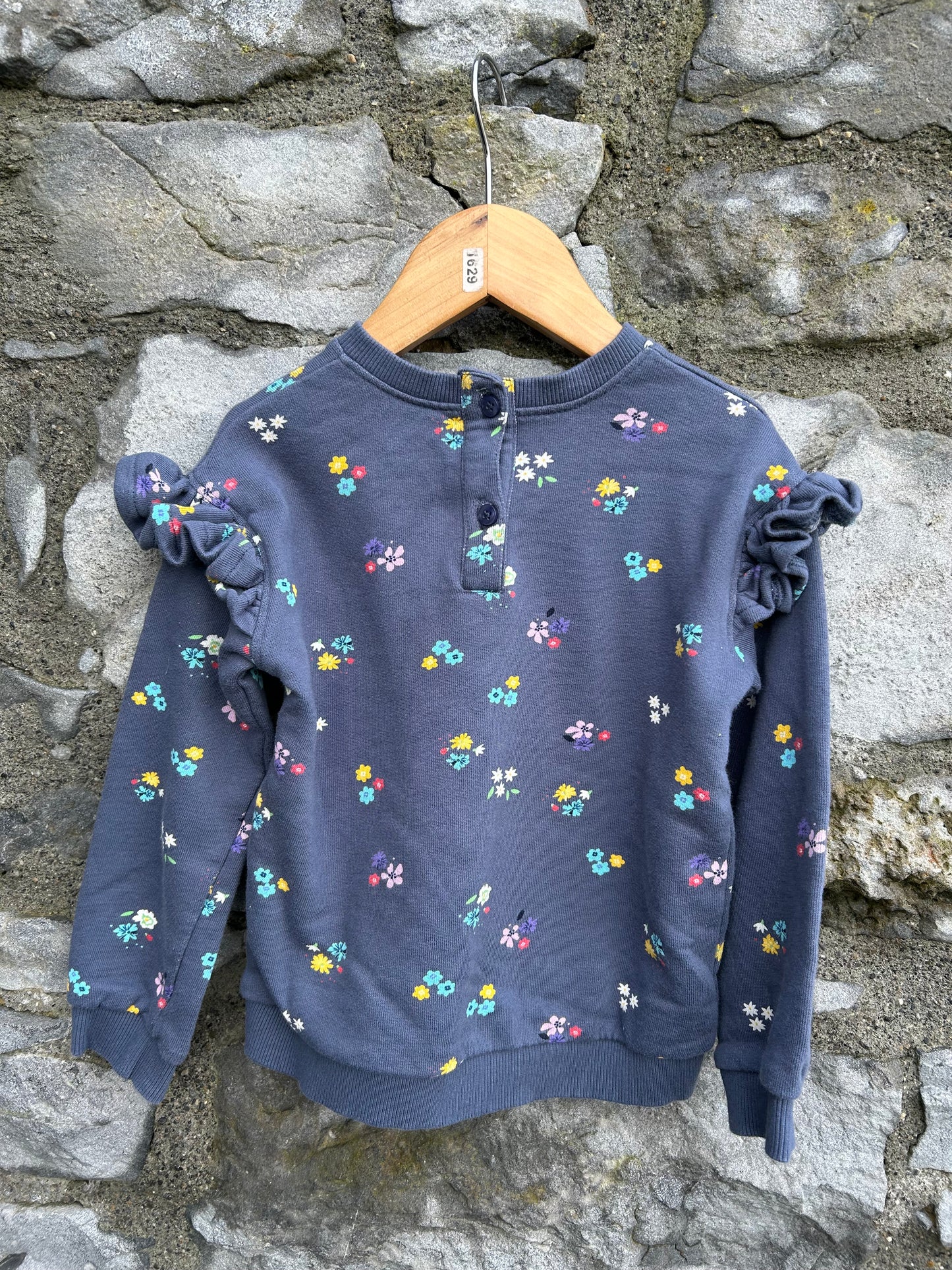 Navy floral sweatshirt  2-3y (92-98cm)