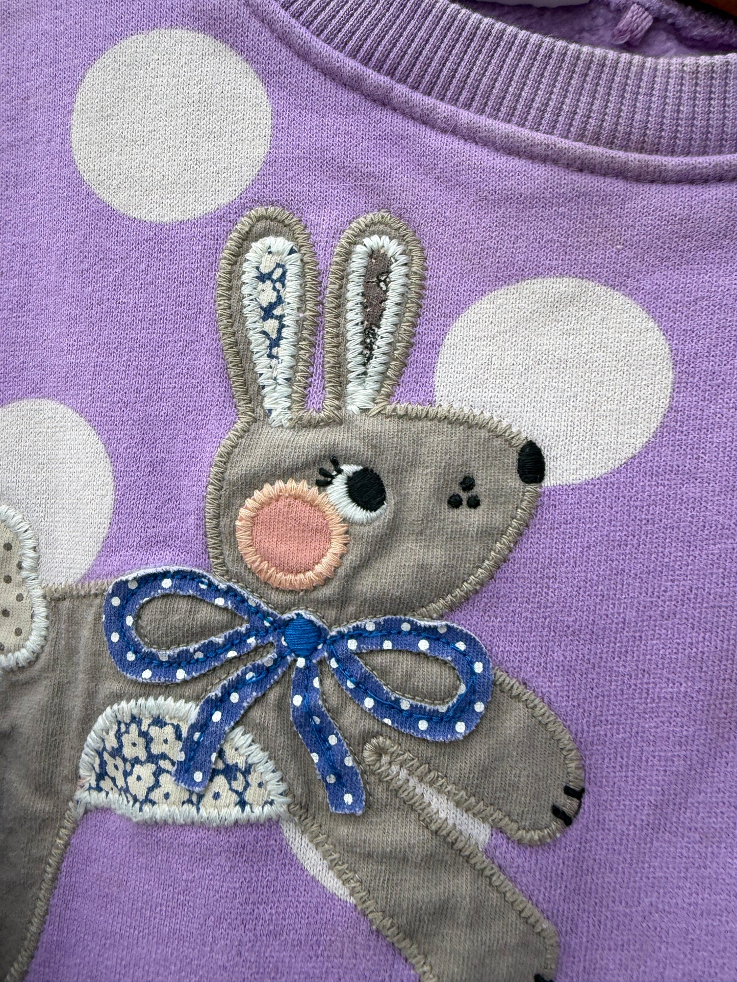 Animals mega dots purple sweatshirt  18-24m (86-92cm)