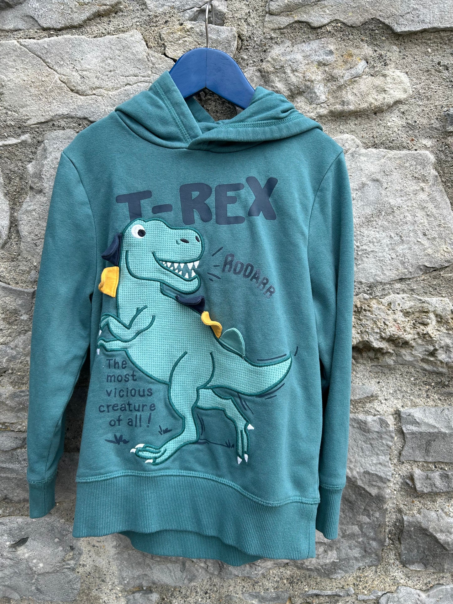 T-rex green hoodie  7-8y (122-128cm)