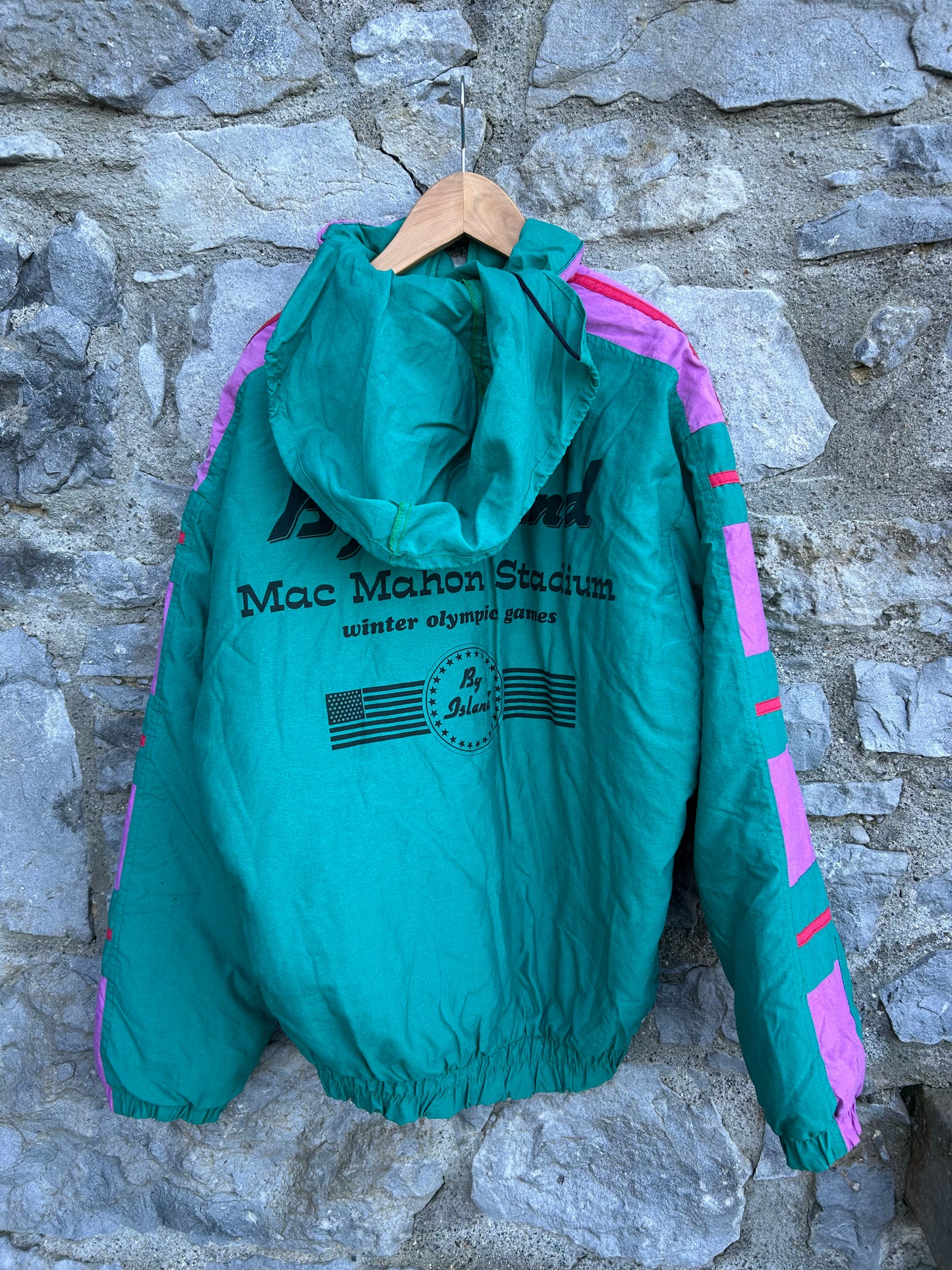 80s teal and pink jacket uk 10-12