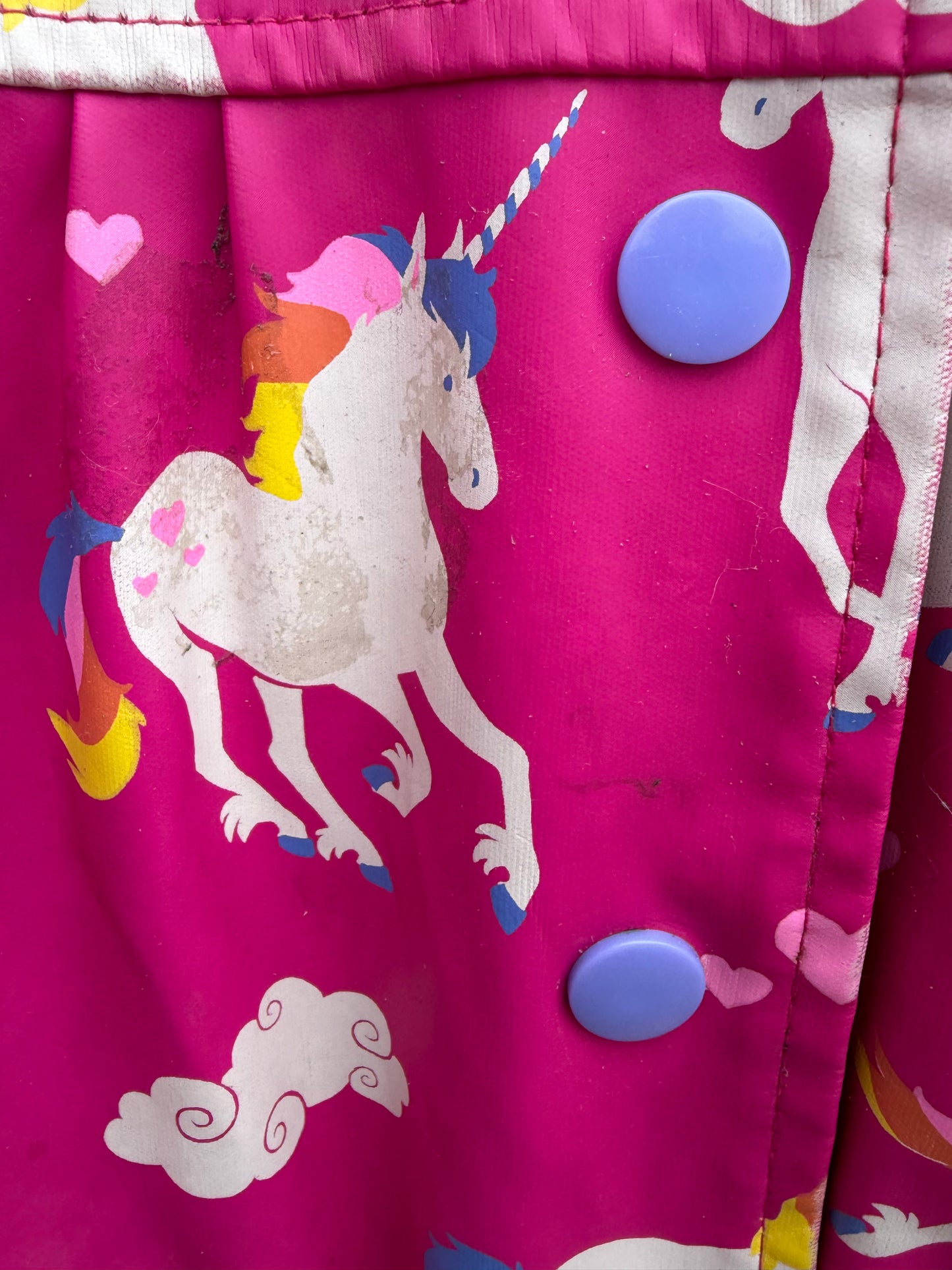 Unicorns pink raincoat  2y (92cm)