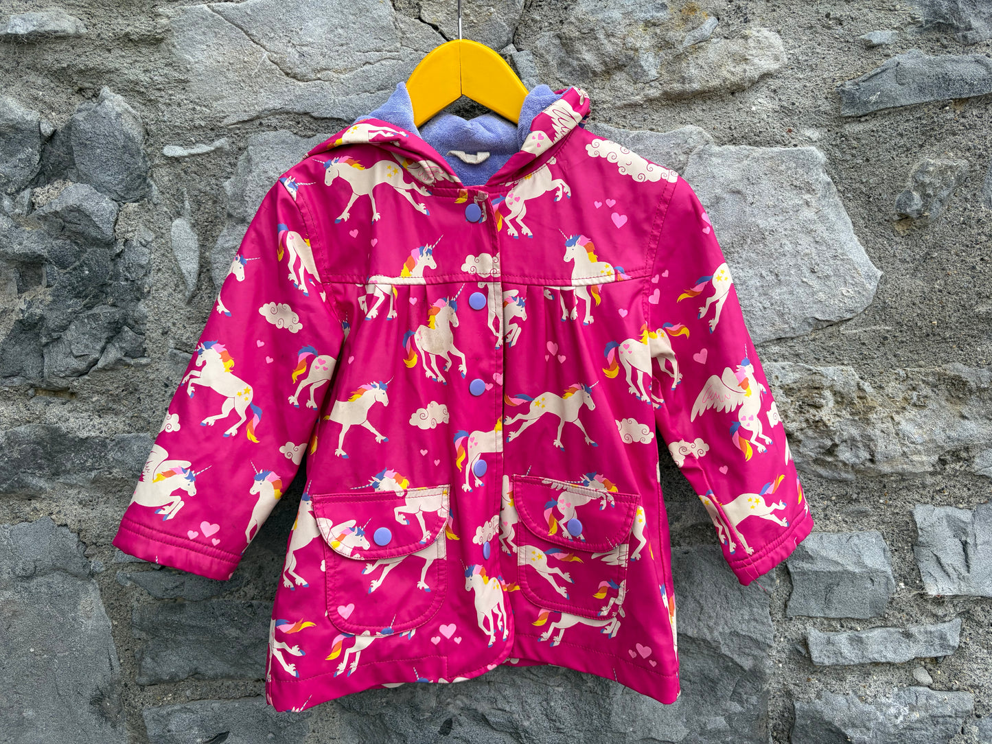 Unicorns pink raincoat  2y (92cm)