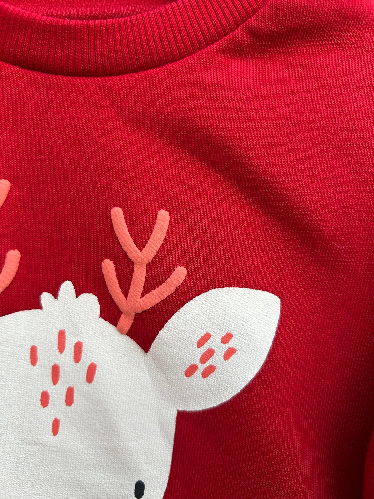 Reindeer red sweatshirt  12-18m (80-86cm)