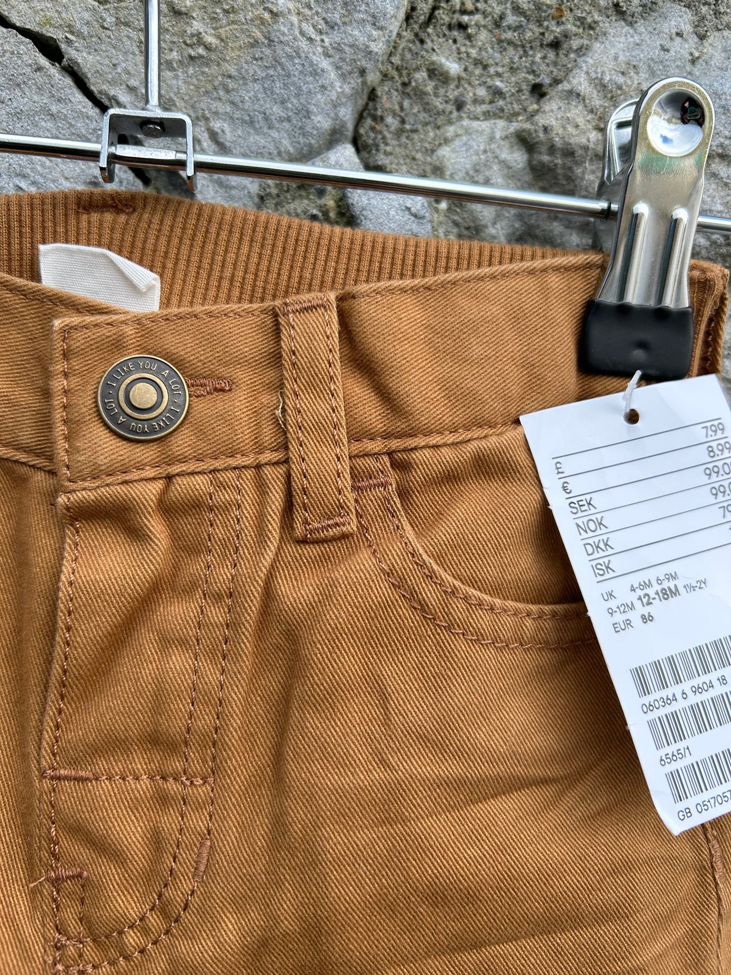 Brown pants  12-18m (80-86cm)