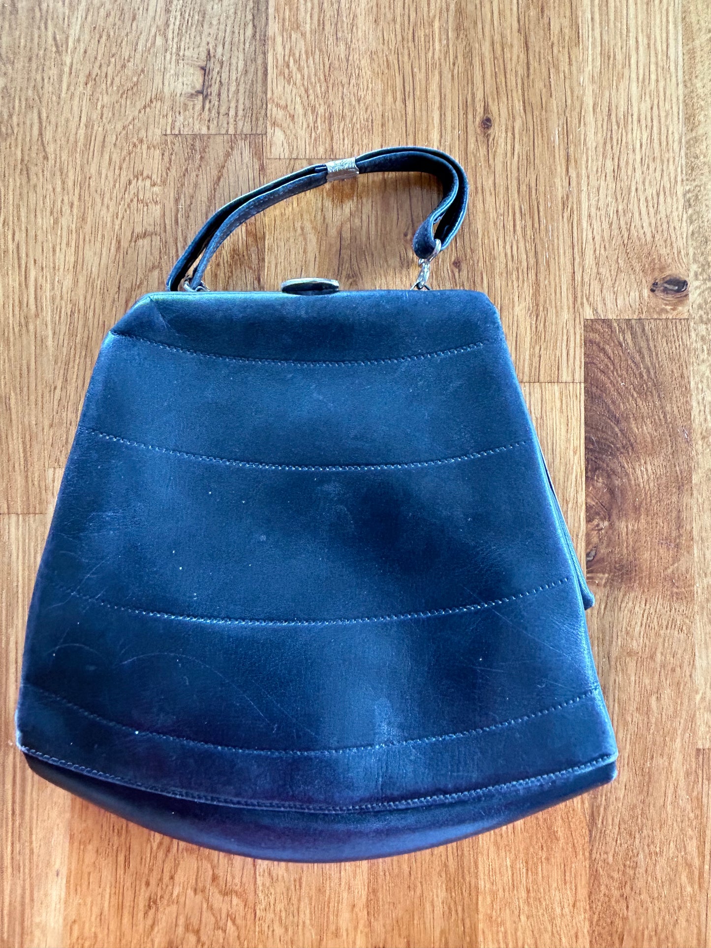 Black leather purse