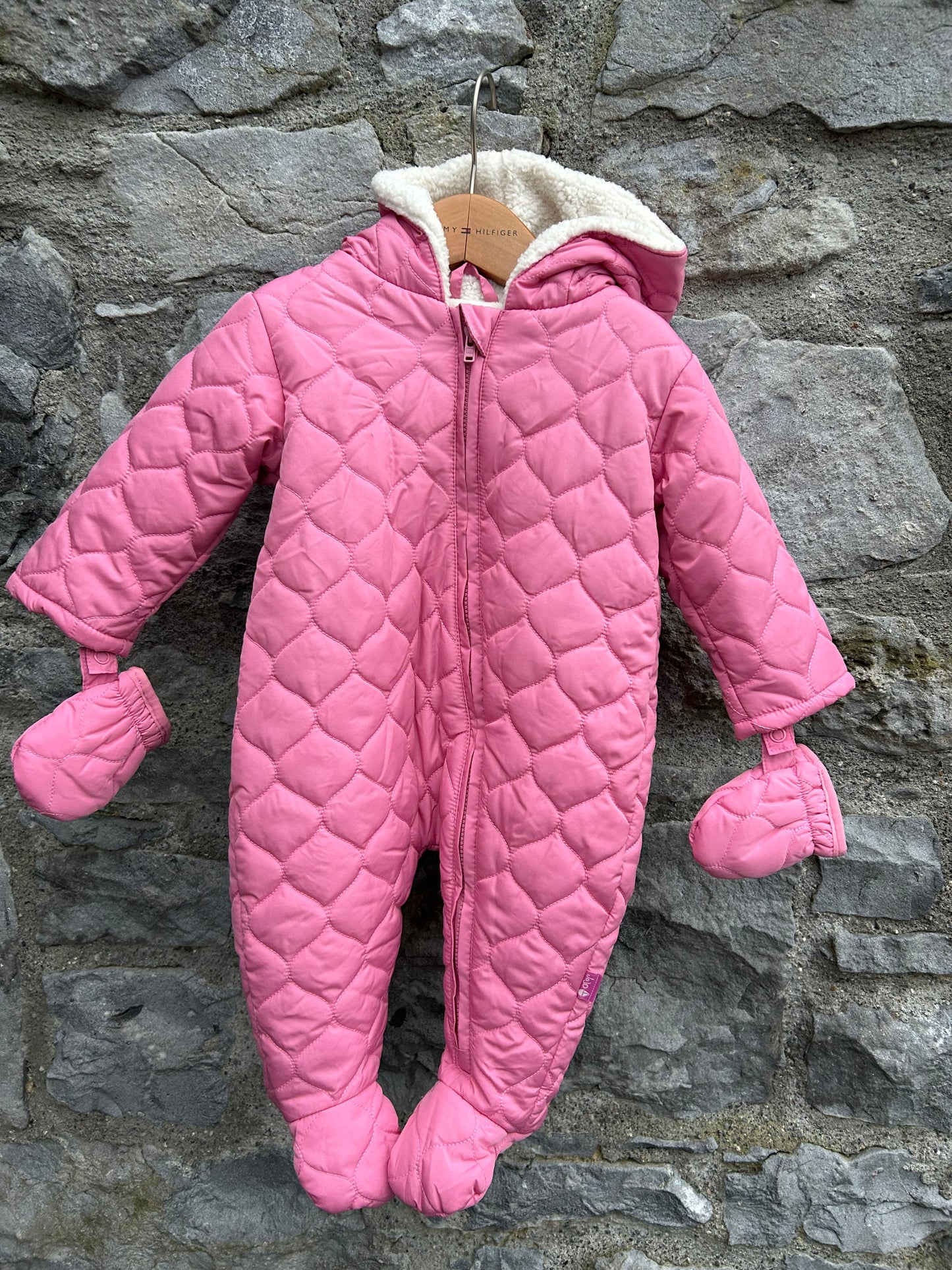 Pink quilt snowsuit  3-6m (62-68cm)