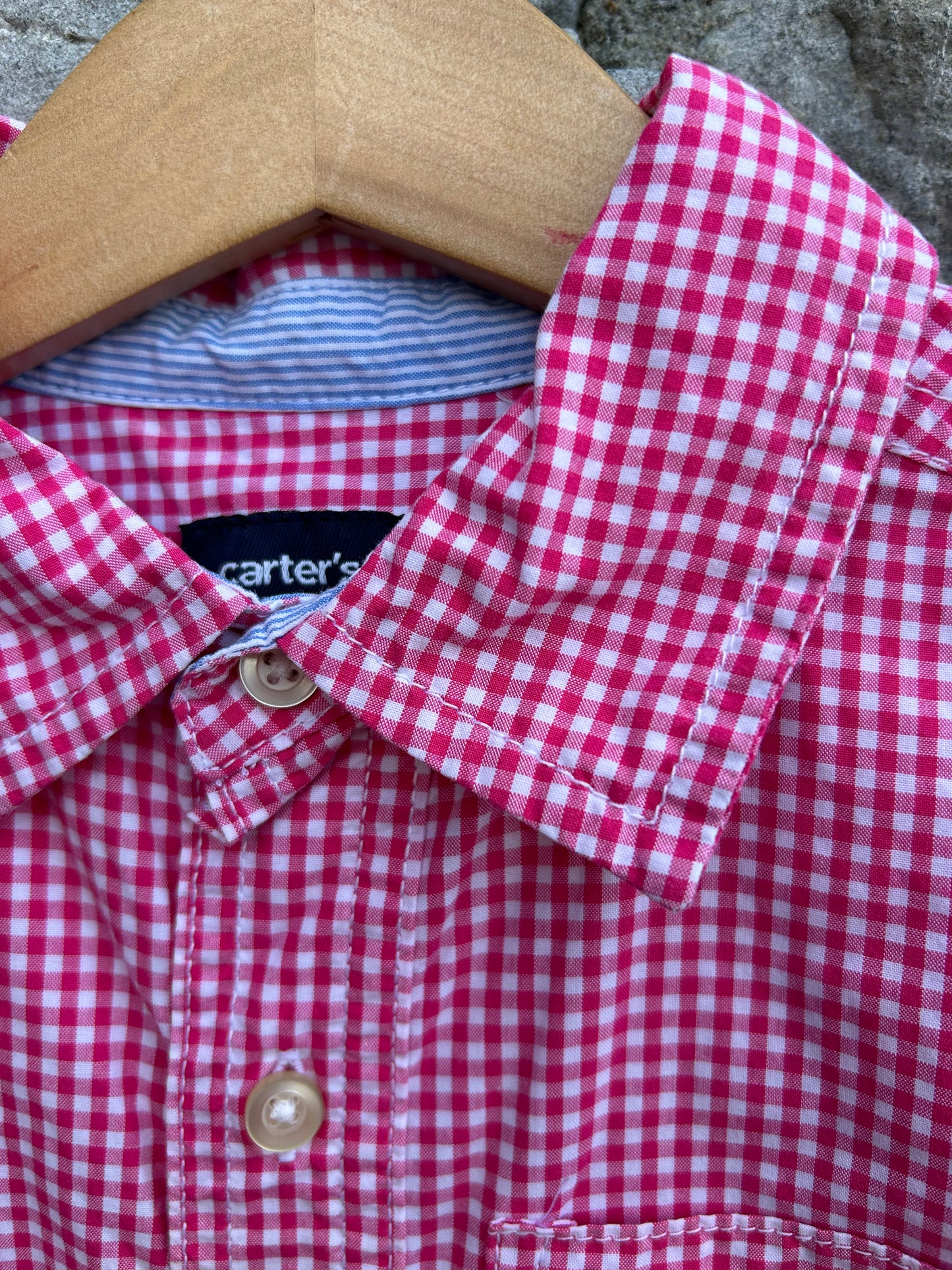 Pink check shirt  4y (104cm)