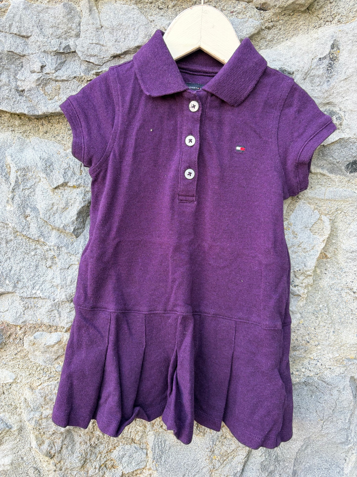TH plum polo dress  6-9m (68-74cm)