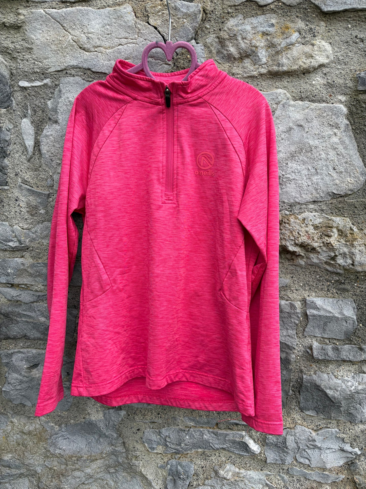 Pink half-zip top 9-10y (134-140cm)
