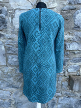 Load image into Gallery viewer, Aztec print petrol dress uk 10
