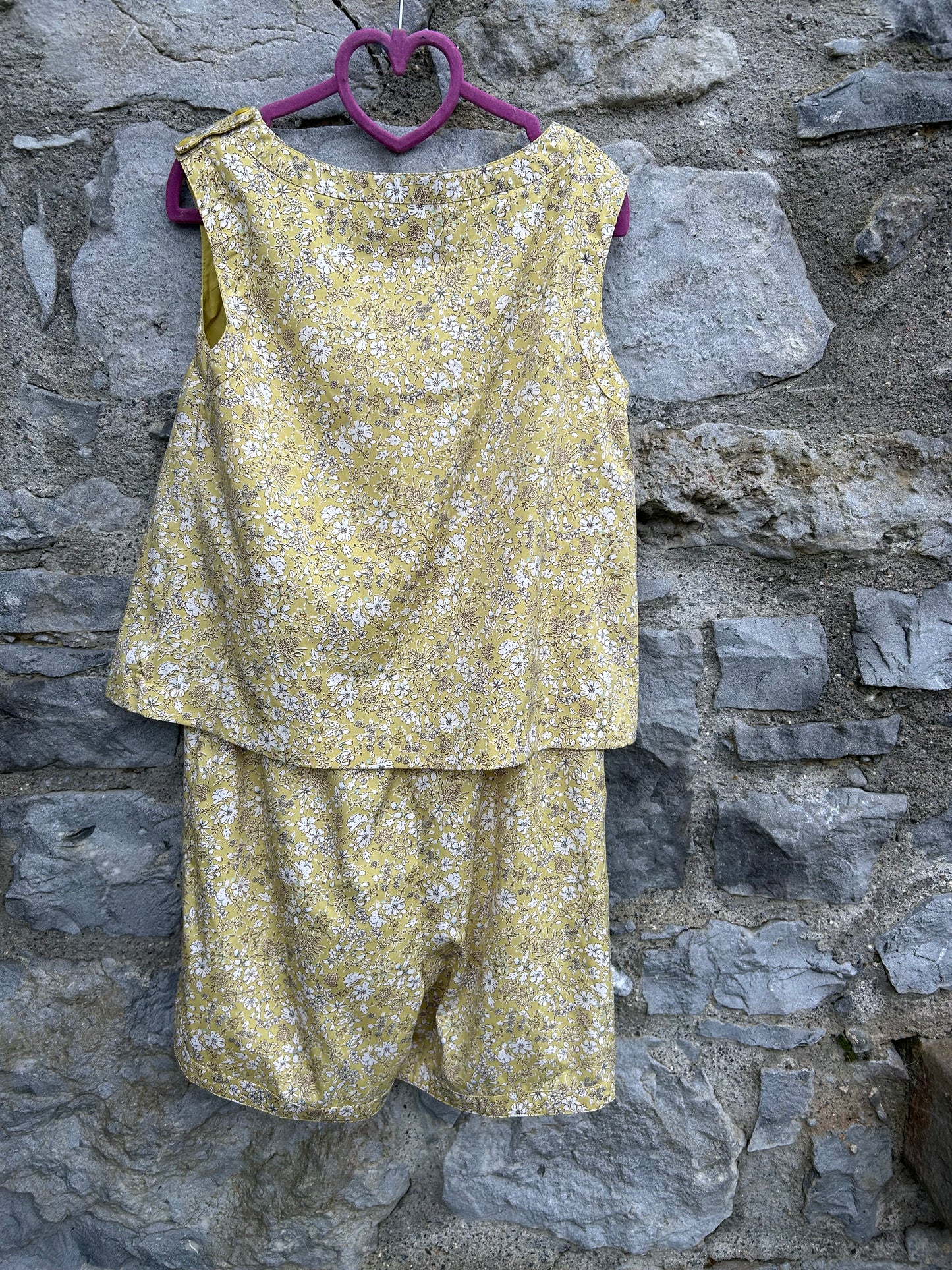 Yellow floral jumpsuit 11y (146cm)