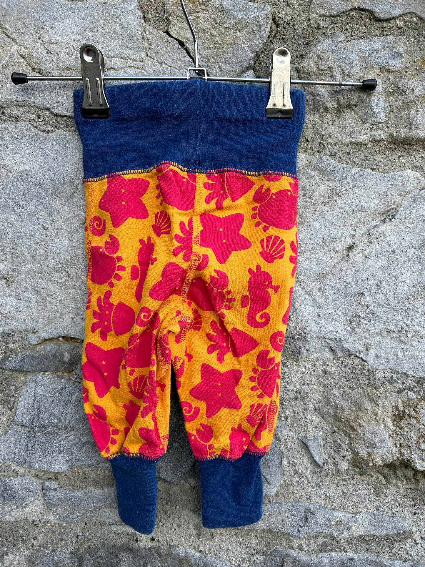 PoP Under the sea orange rib pants 0-1m (50-56cm)