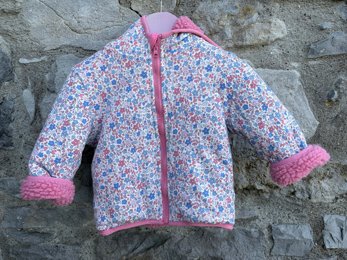 Pink Mouse Reversible Hooded Teddy Fleece 6-12m (68-80cm)