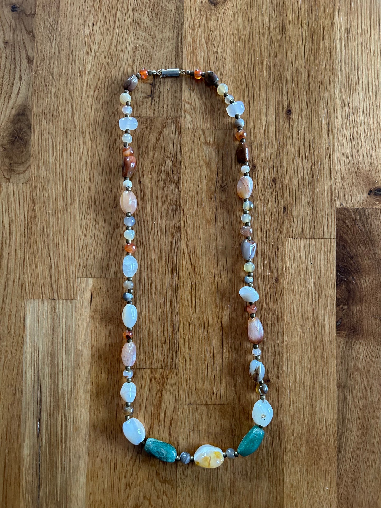 Multicolor agate necklace