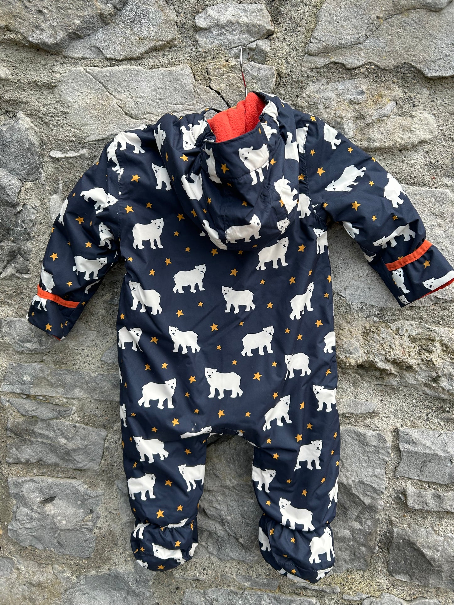 Polar bears navy onesie  3-6m (62-68cm)