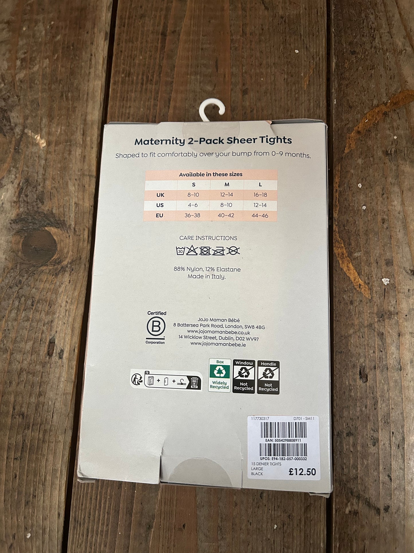 Jojo maternity 2 pack sheer tights 15 denier