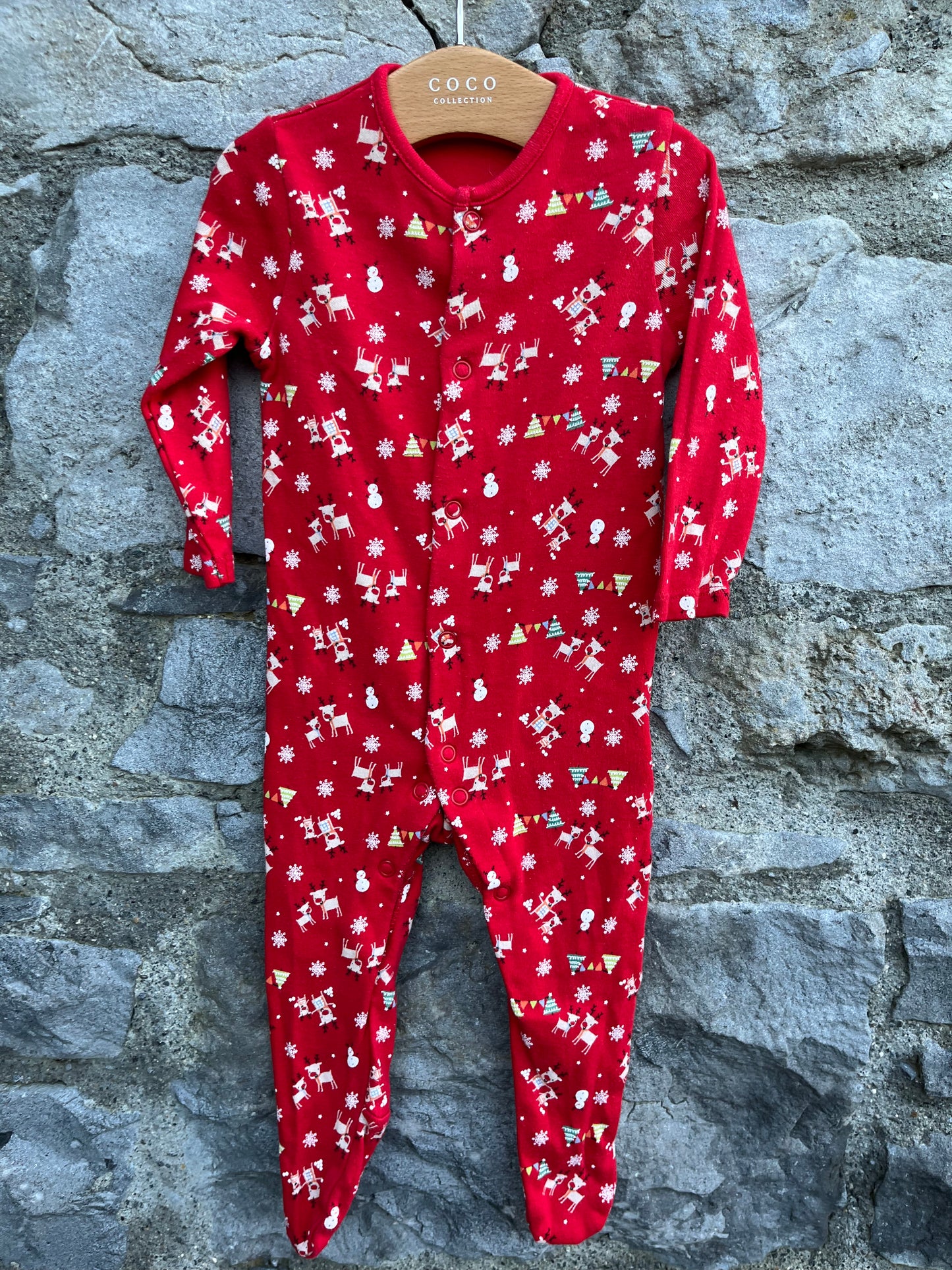 Christmas red onesie  0-3m (56-62cm)