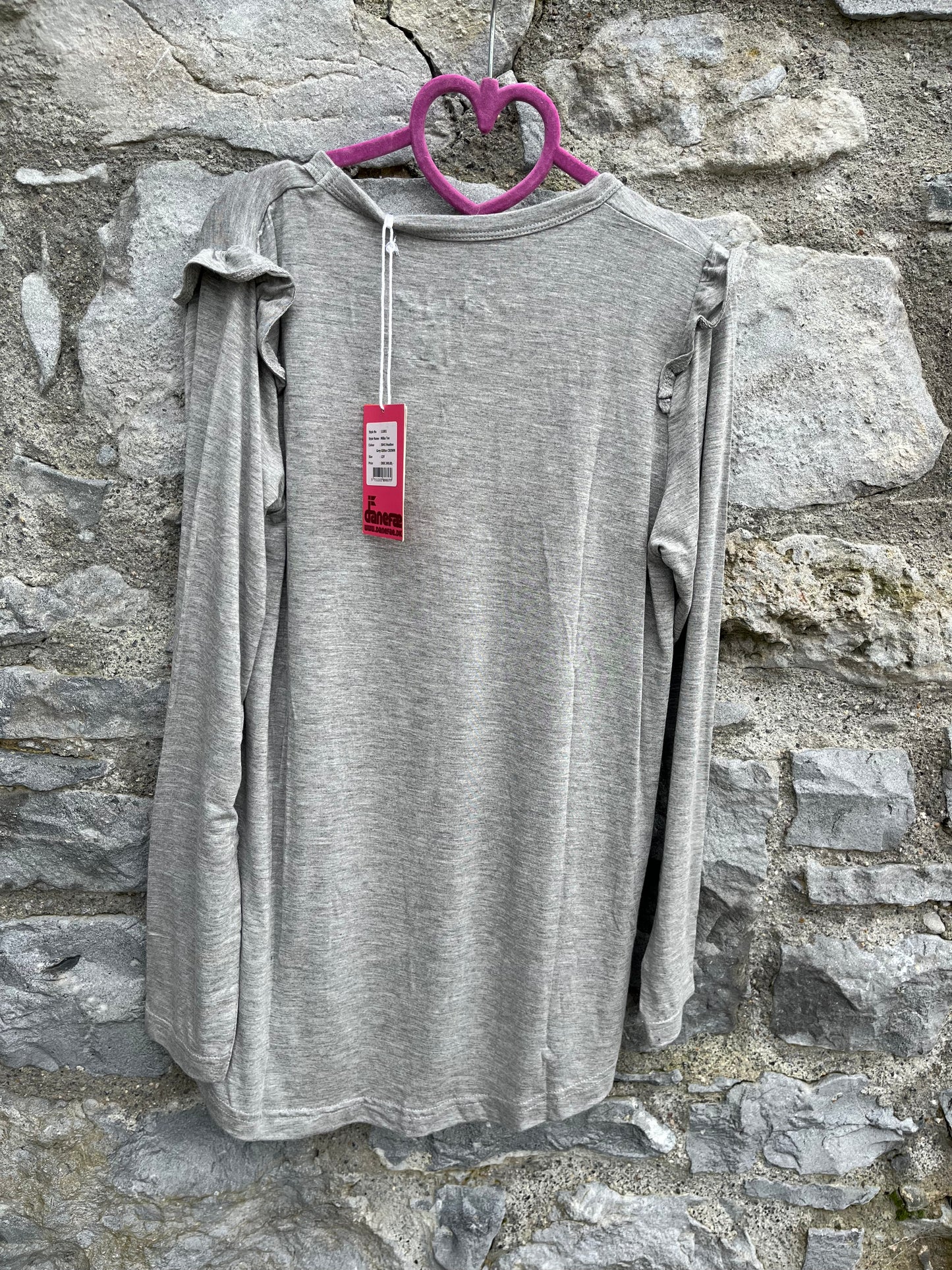 Glitter crown grey top  12y (152cm)