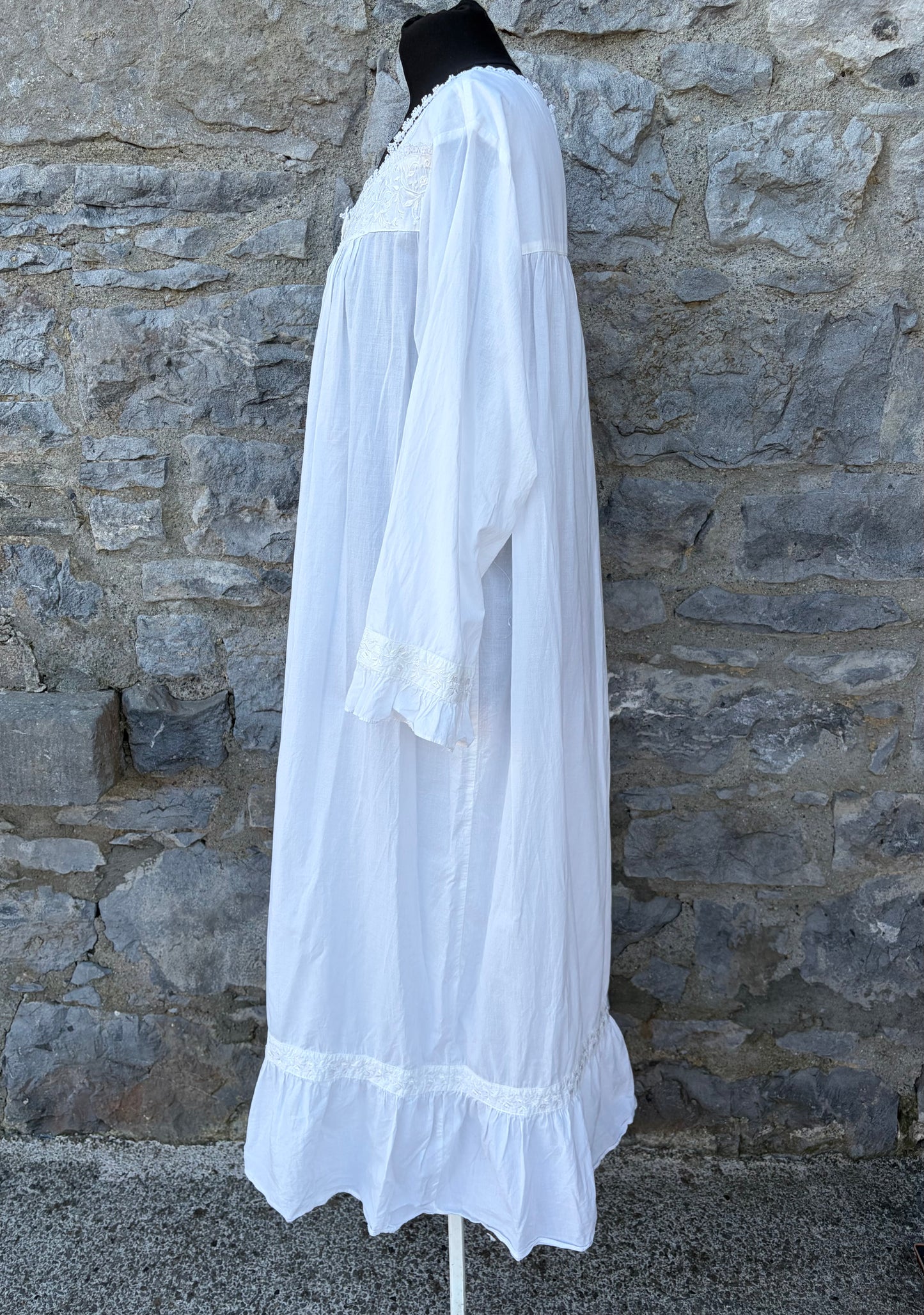 80s white night gown uk 14-16