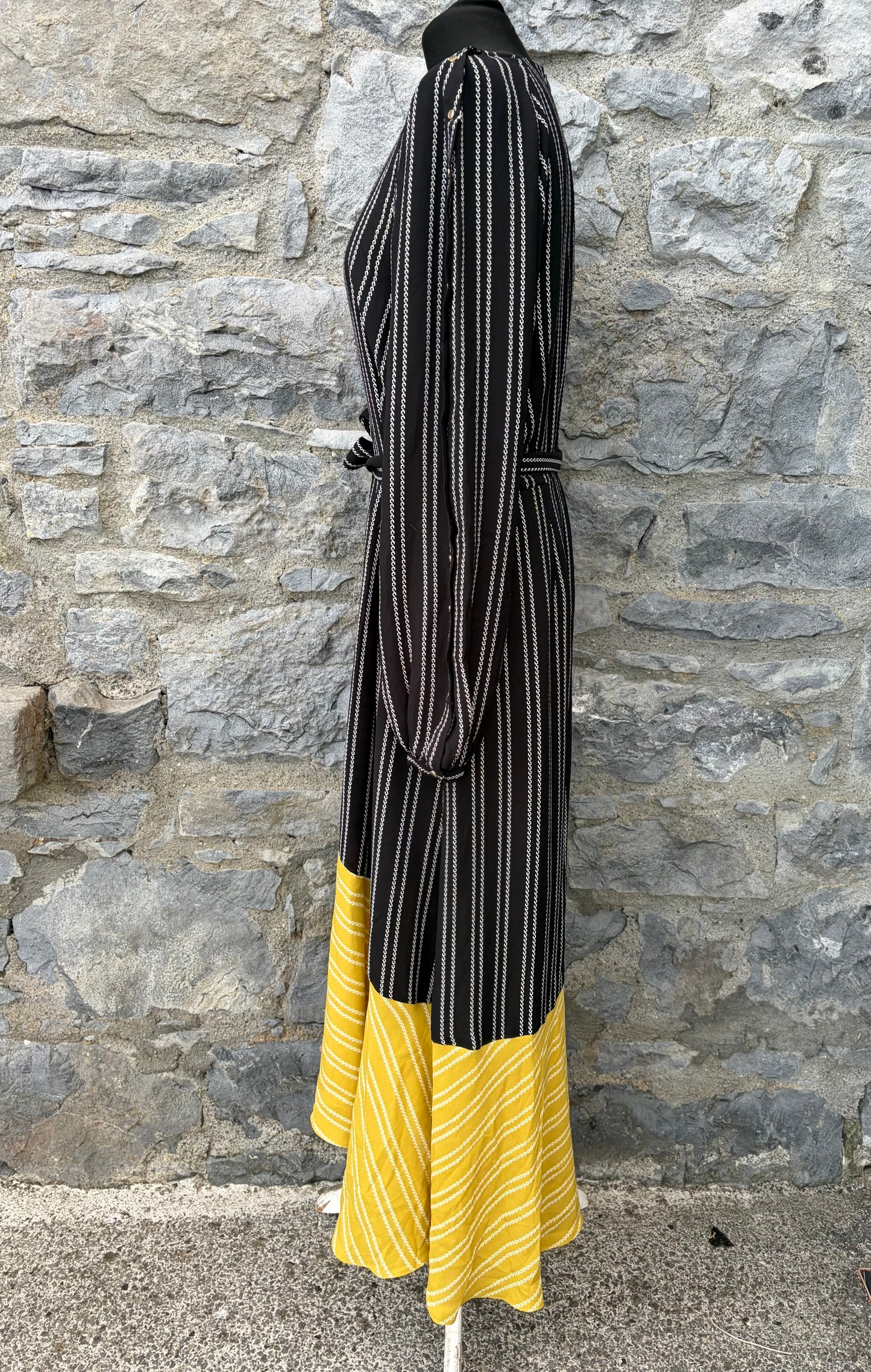 Contrast Hem black Dress uk 12