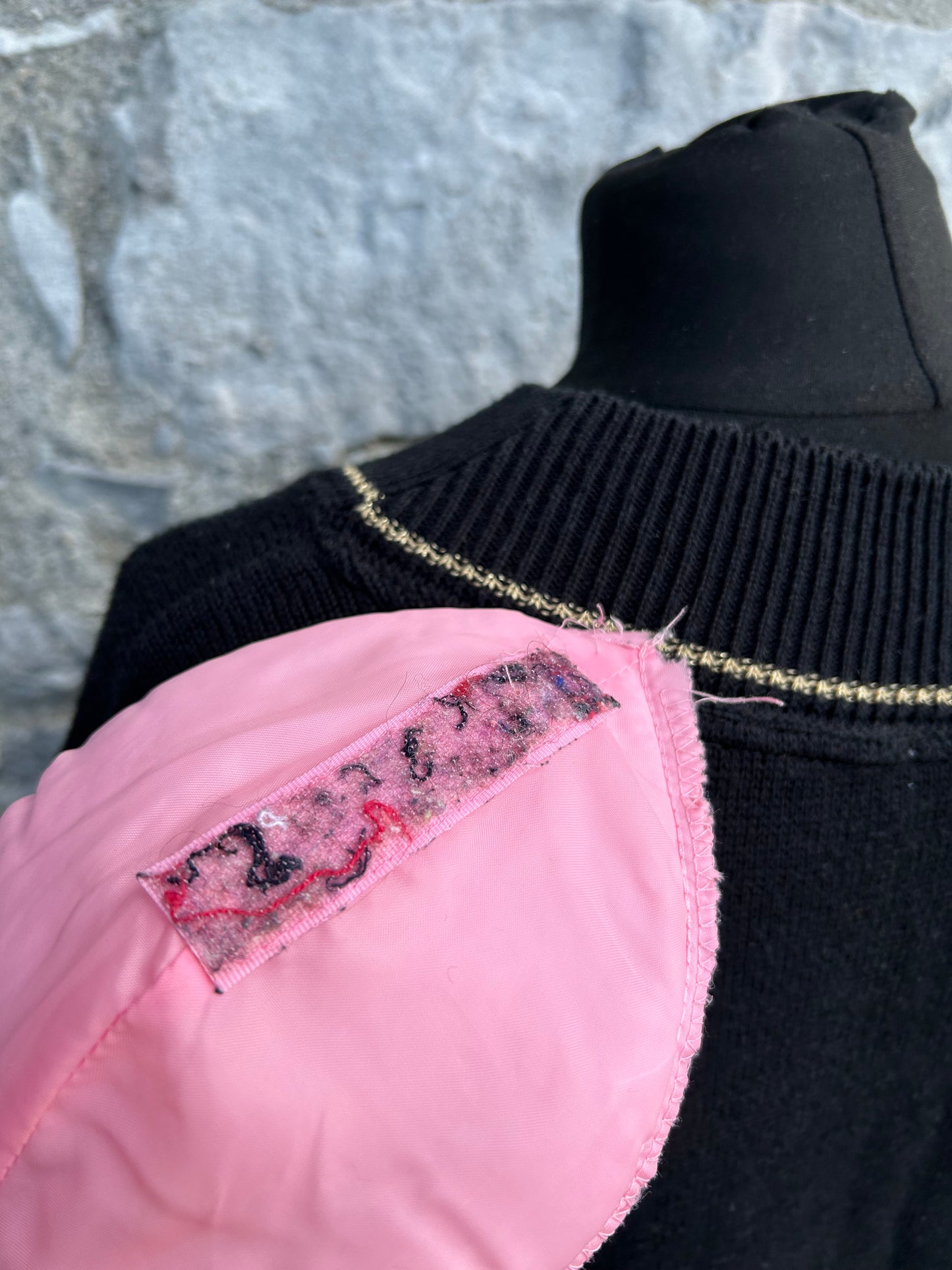 90s tassels black jumper uk 16