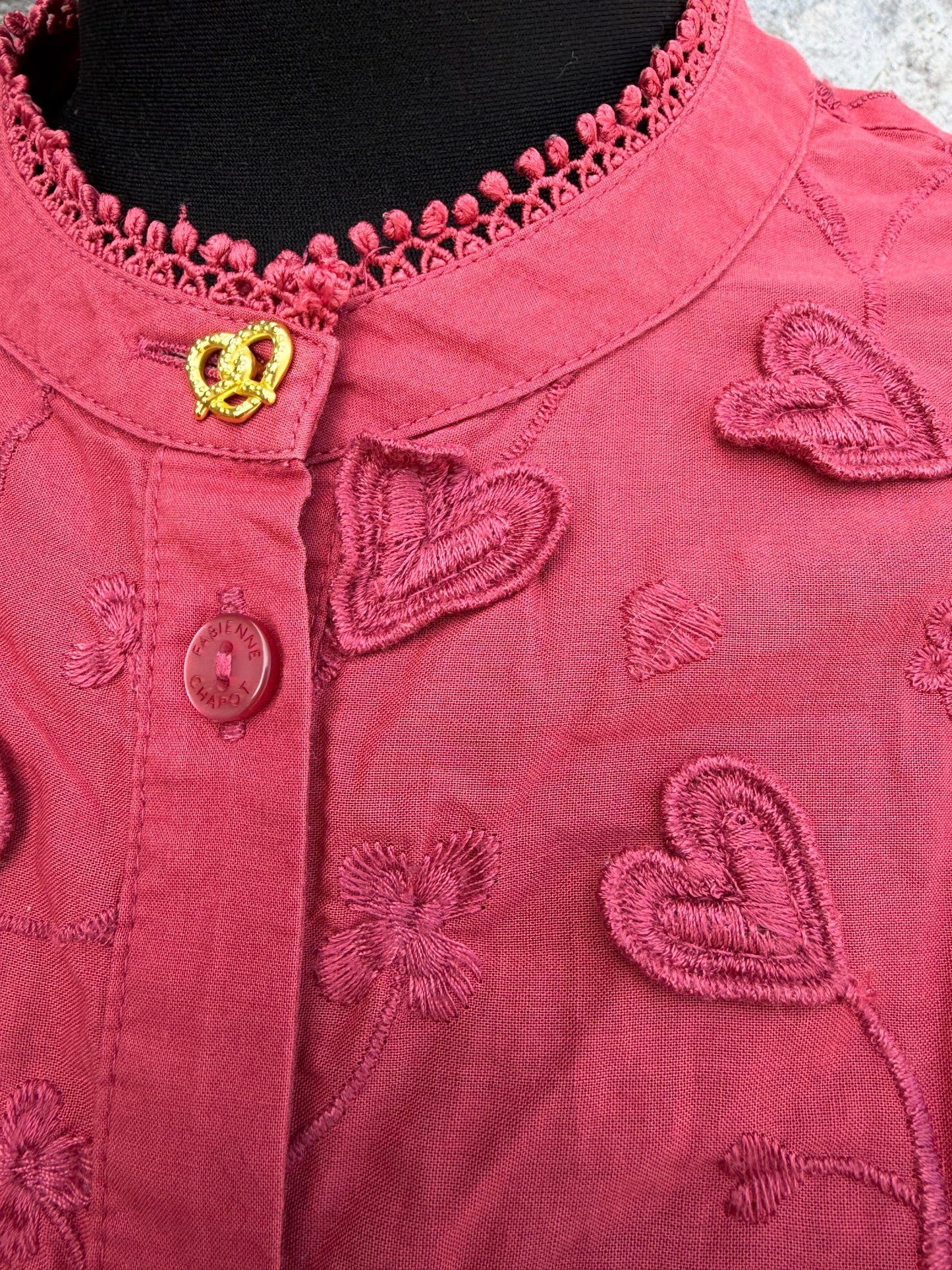 Hearts maroon blouse uk 12