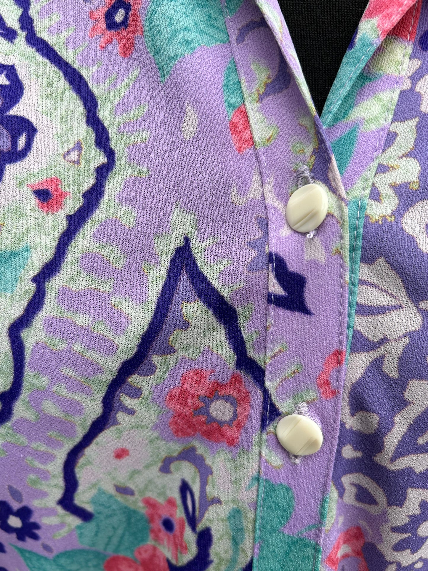 80s floral purple dress uk 12