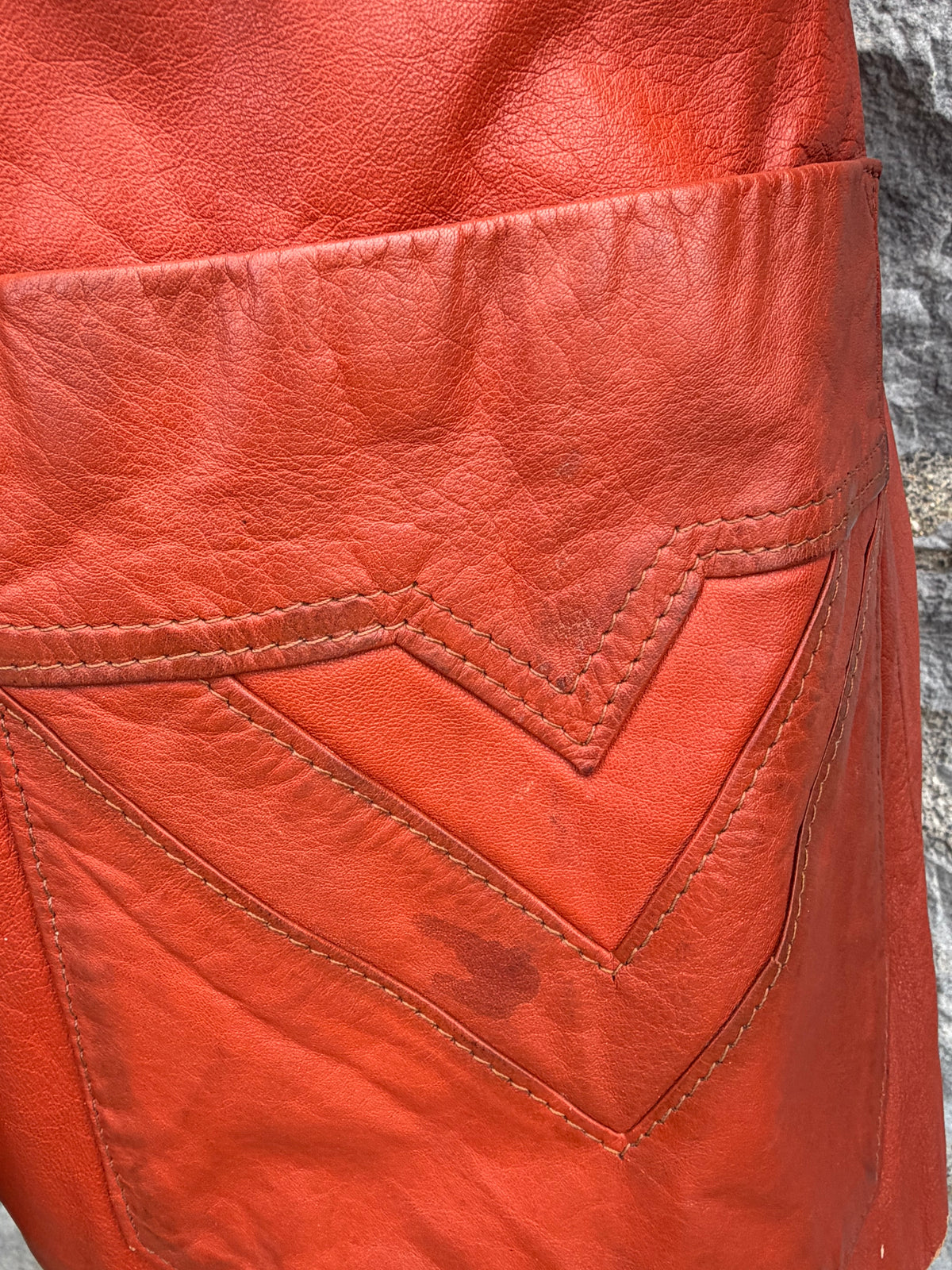 80s rusty leather jacket uk 6-8