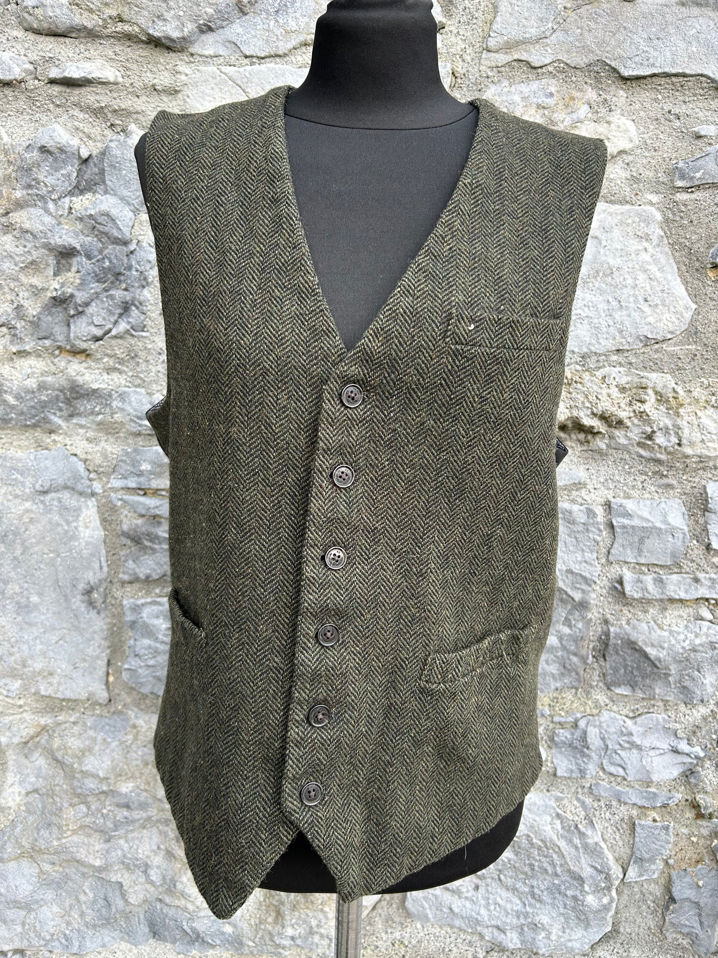 Brown tweed waistcoat Small