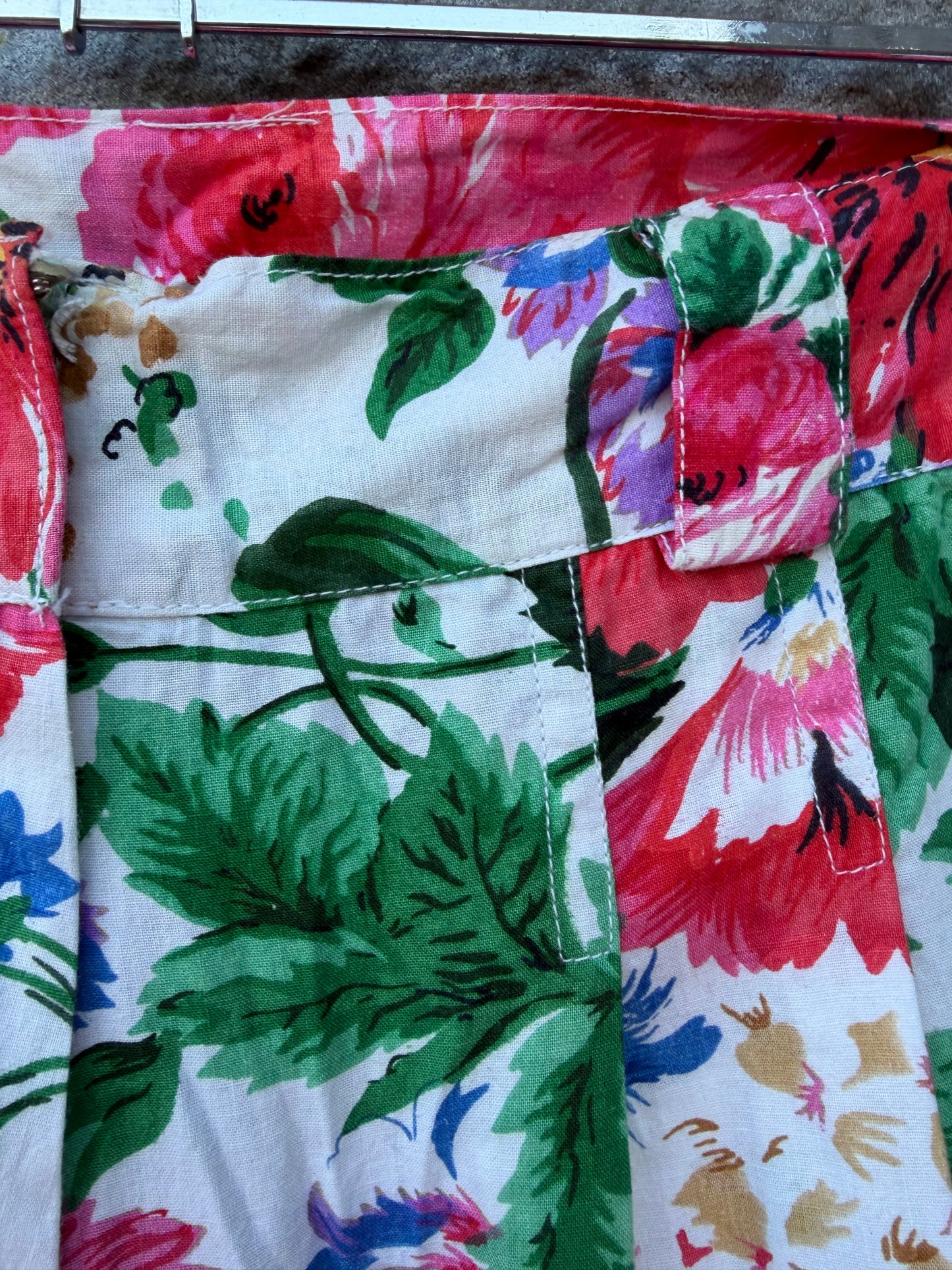 80s tropical flowers pants uk 6-8