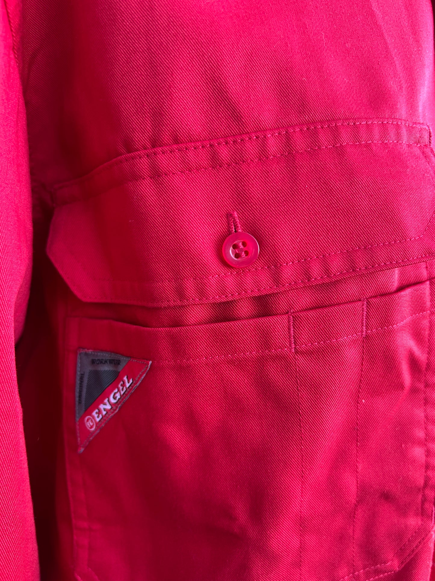 90s red work shirt M/L