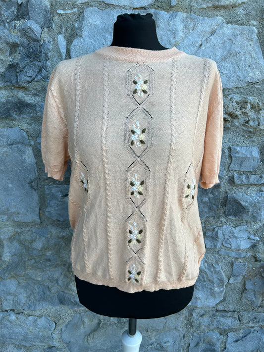 90s peach knitted top uk 12-14