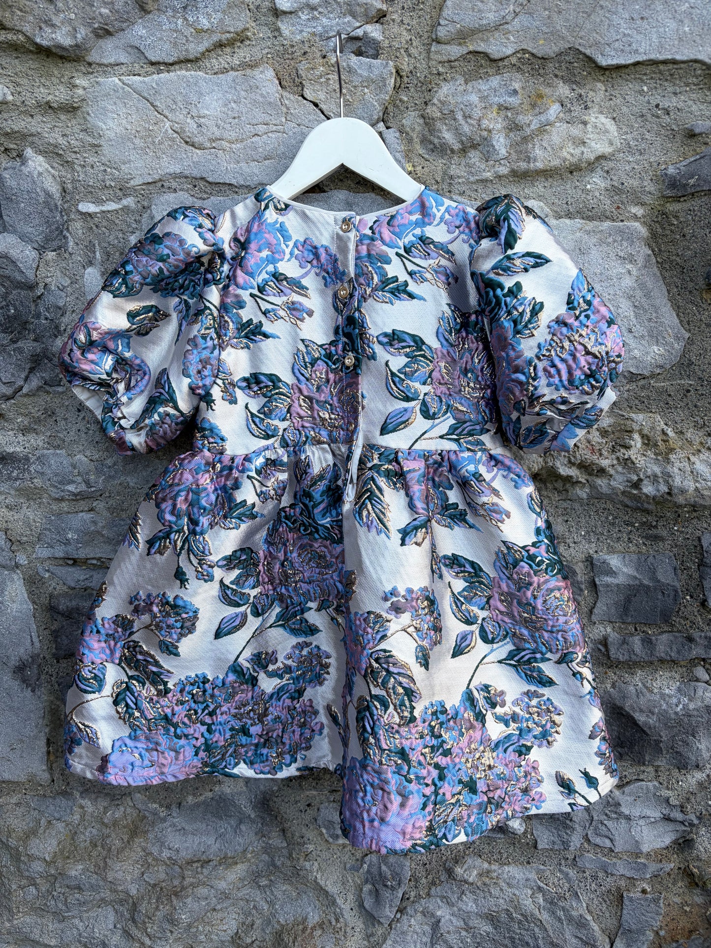 Silver Floral Jacquard Prom Dress  3-4y (98-104cm)