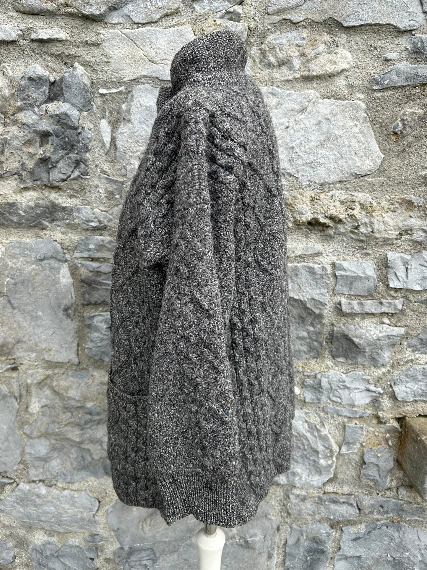 Grey Aran style jumper uk 14-16