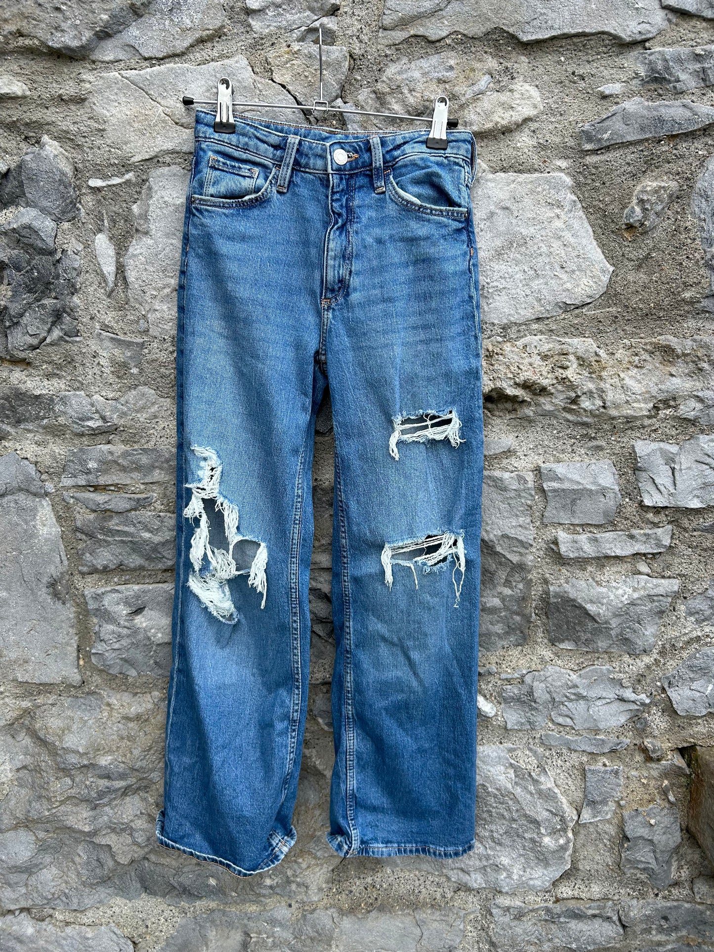 Wide high waist jeans  9-10y (134-140cm)